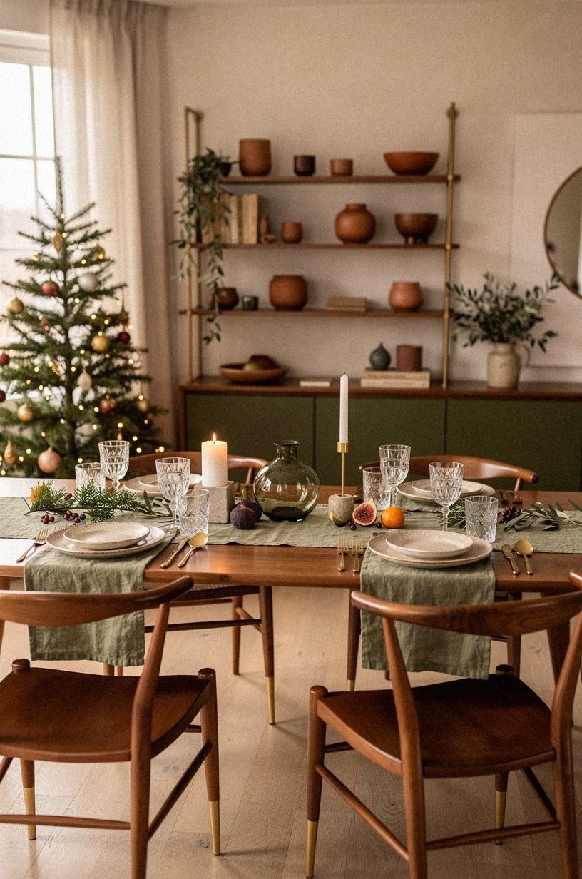 Layer a Candlelit Table Formula for Christmas Dining Rooms