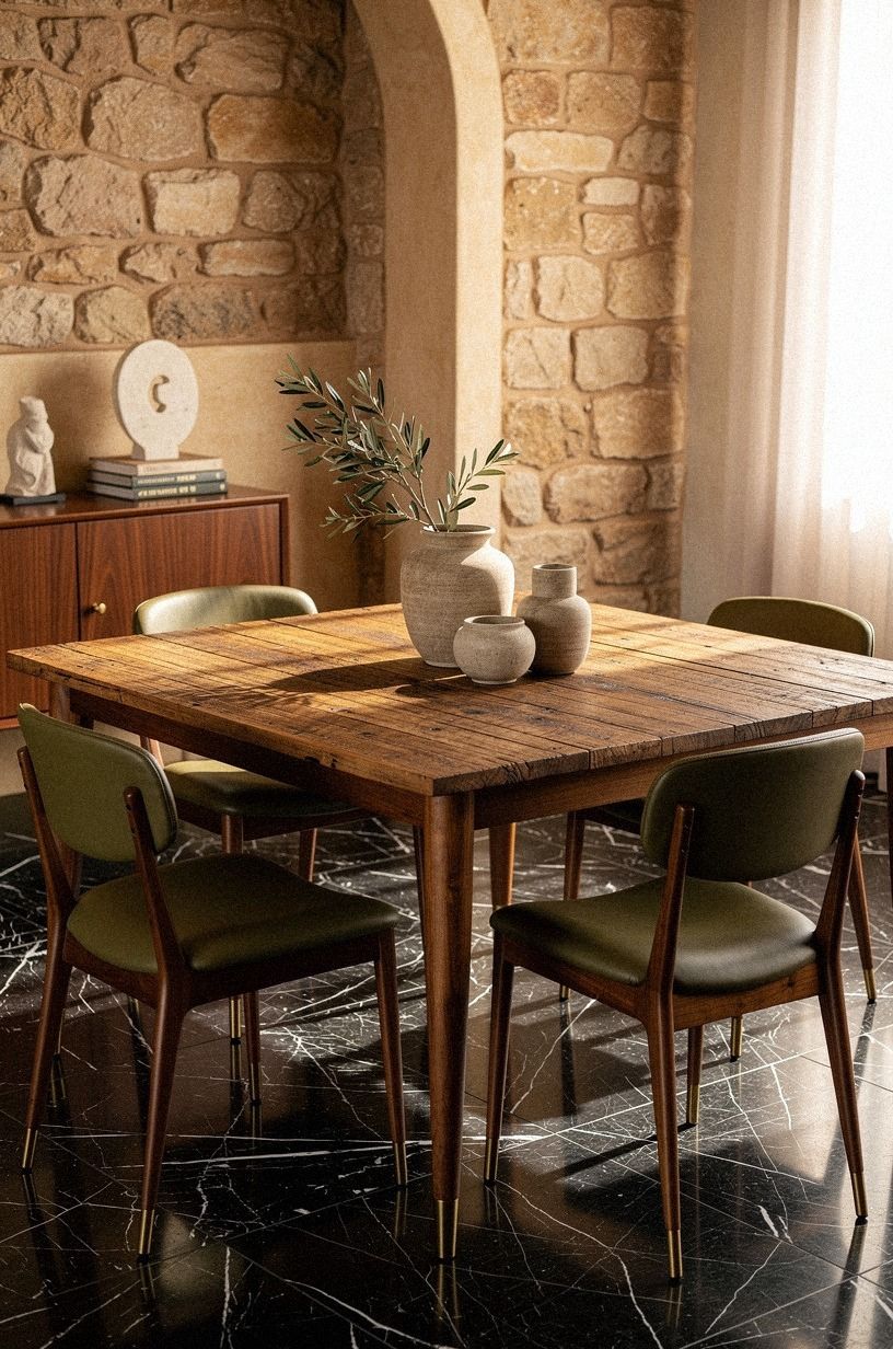 The Two-Wood Rule for a Rustic Table