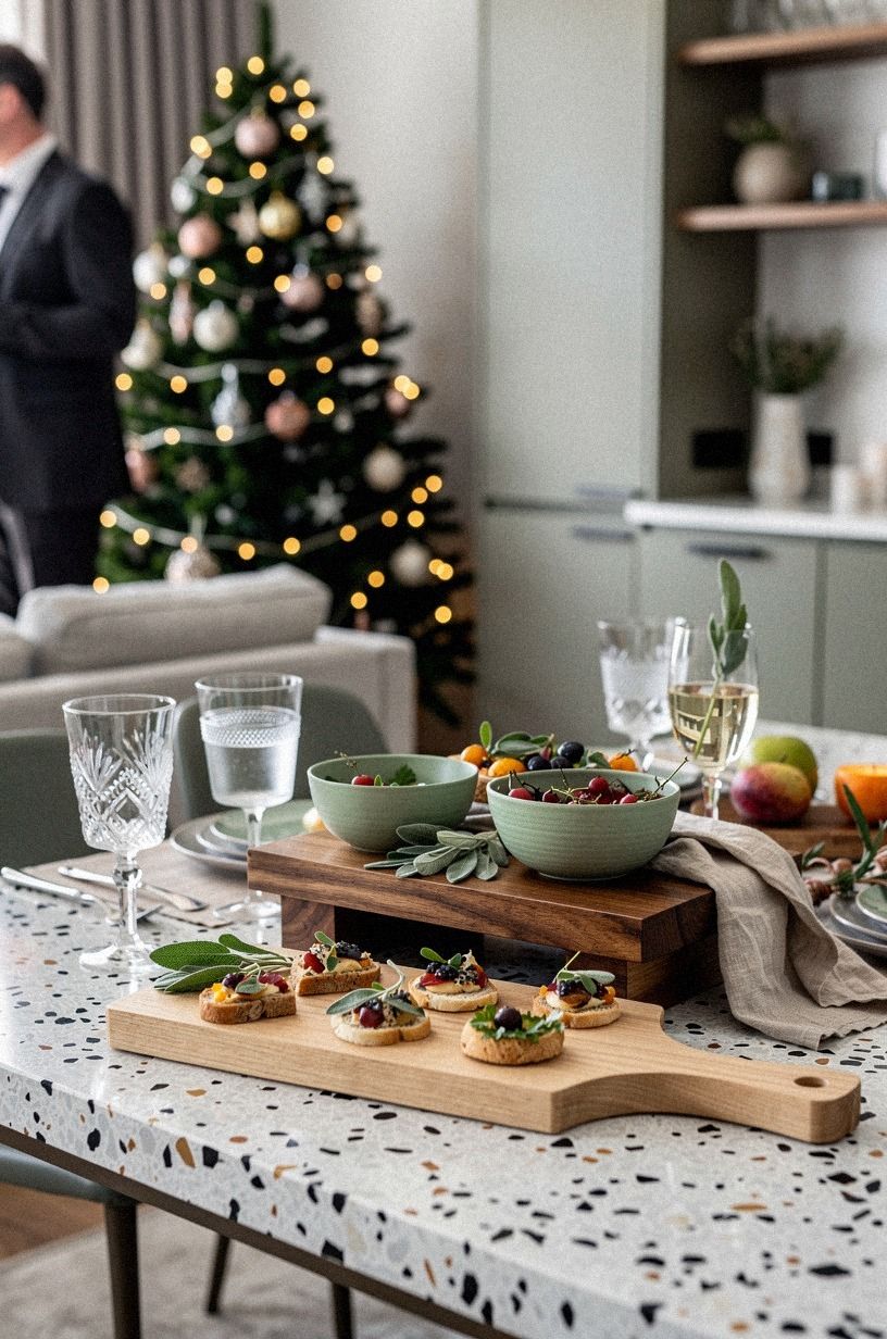 Create a Two-Wood Serving Scene