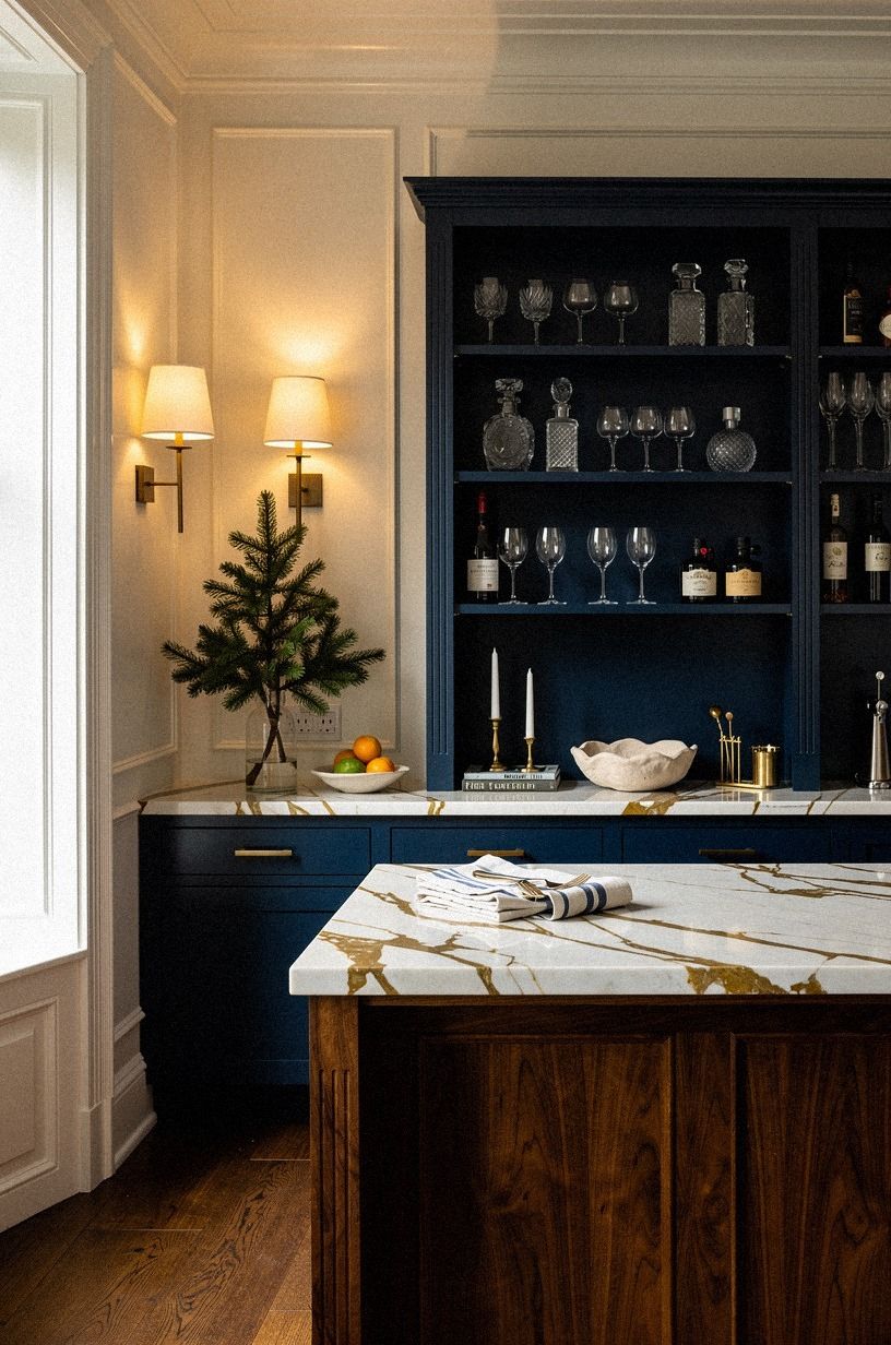 Frame a Candlelit Back Bar