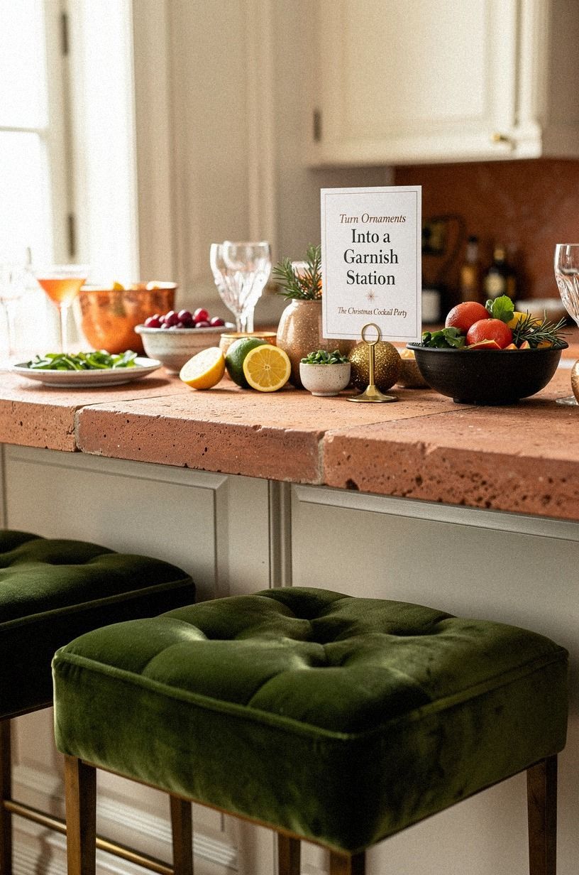 Turn Ornaments Into a Garnish Station