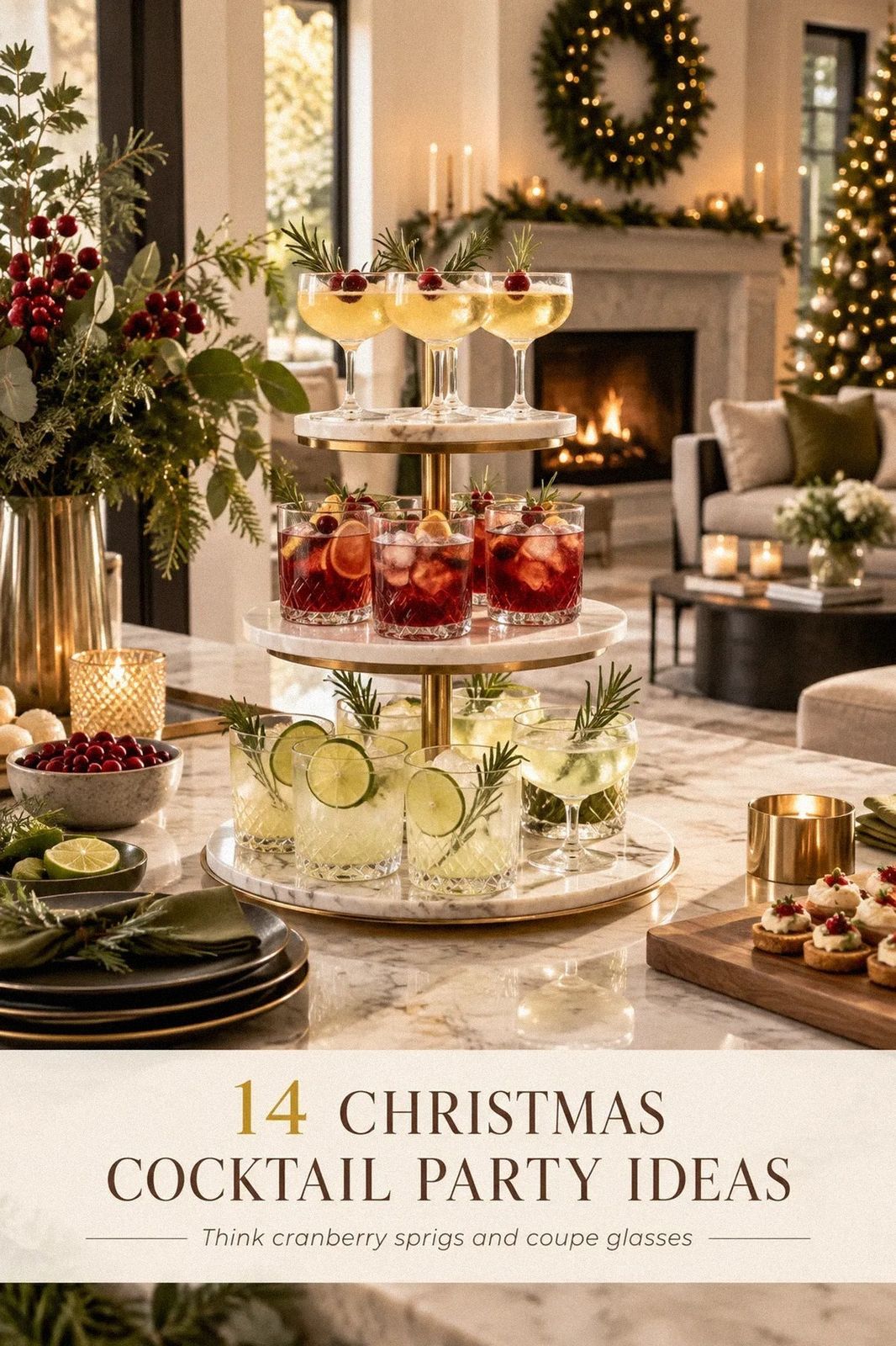 14 Christmas Cocktail Party Ideas and Festive Drink Bars That Wow Guests