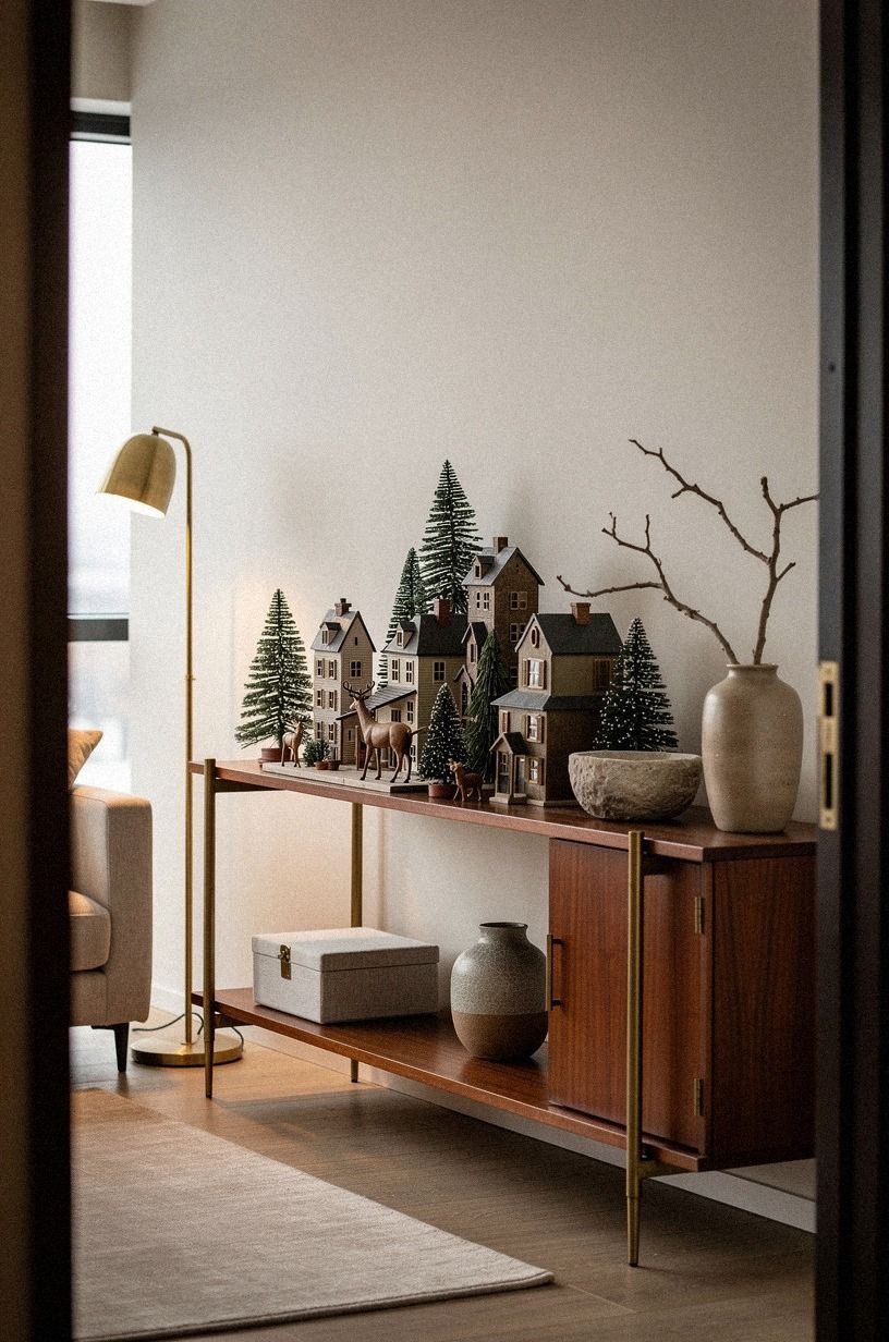Style a Small Christmas Village With Breathing Room