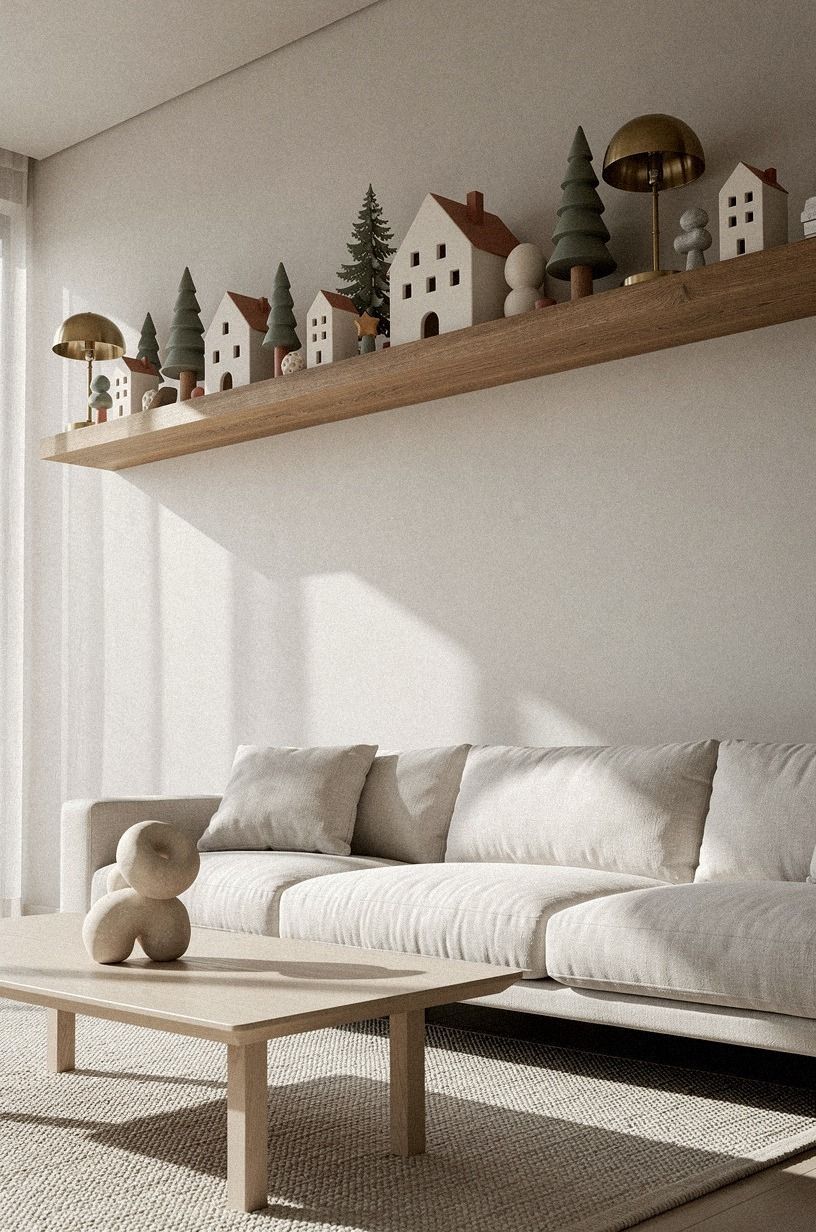 Give the Christmas Village a High Shelf