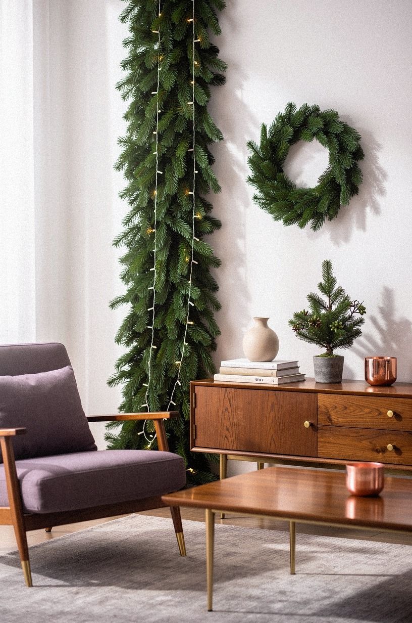 Hang Garland Along a Vertical Line