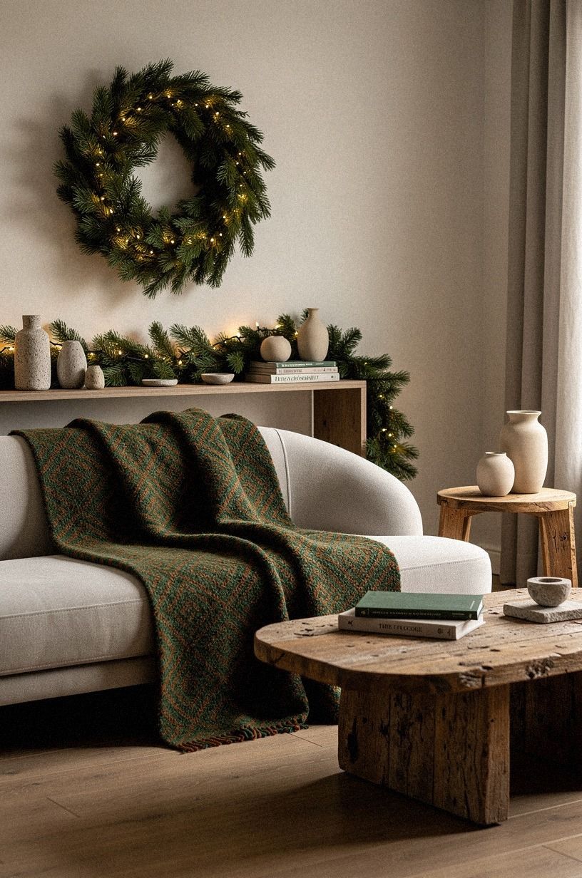 Layer the Sofa With One Strong Textile