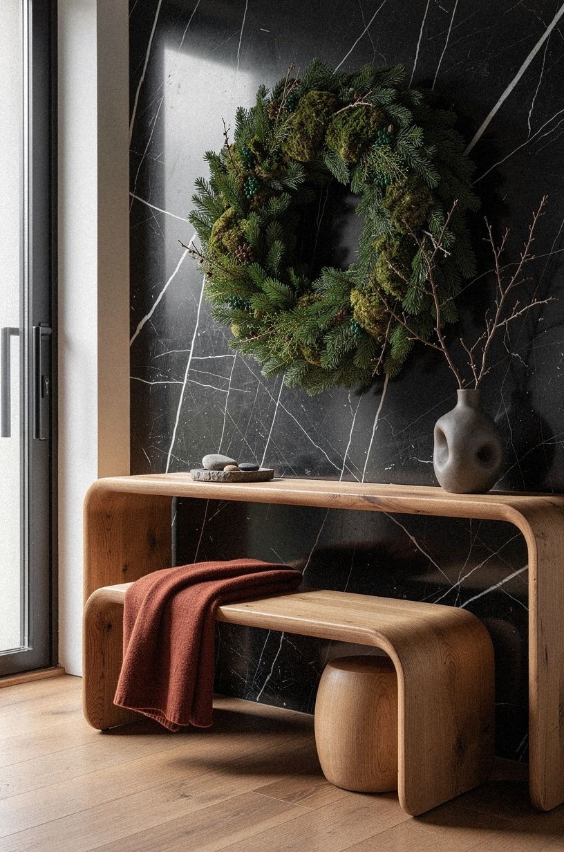 Build a Christmas wreath with one oversized texture