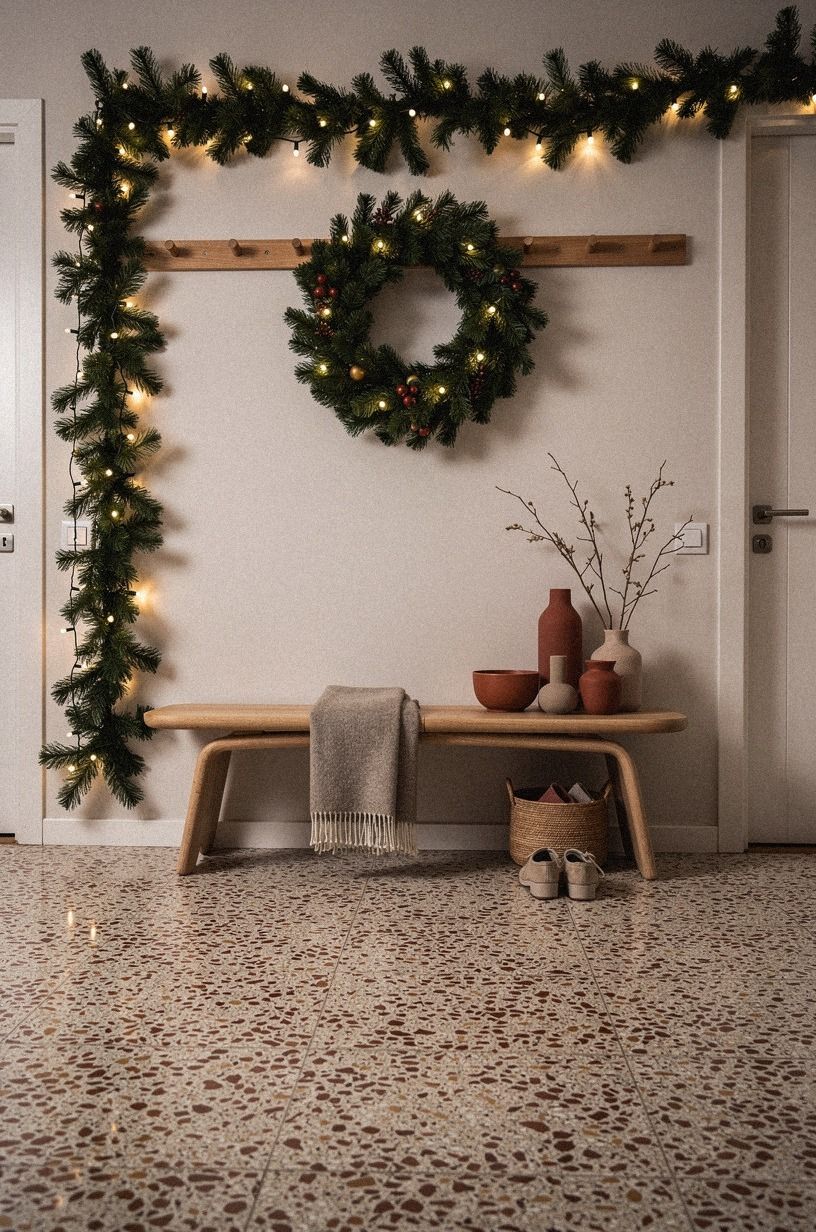 Build a renter-friendly holiday entryway wall