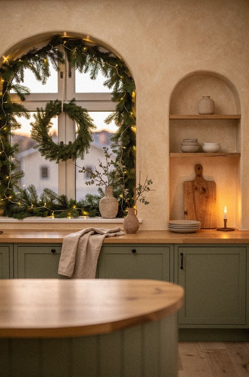 Frame the Windows With Soft Greenery