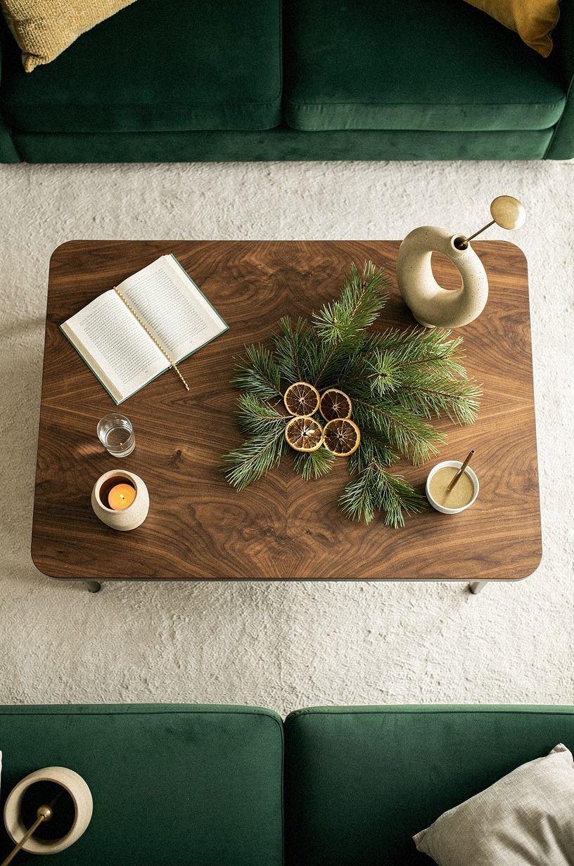 Bring in pine and dried orange