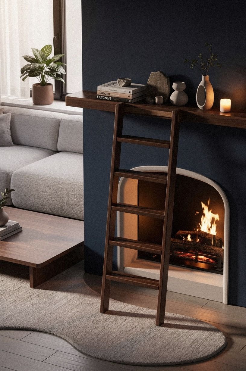 Scale a narrow fireplace with The Small-Mantel Ladder