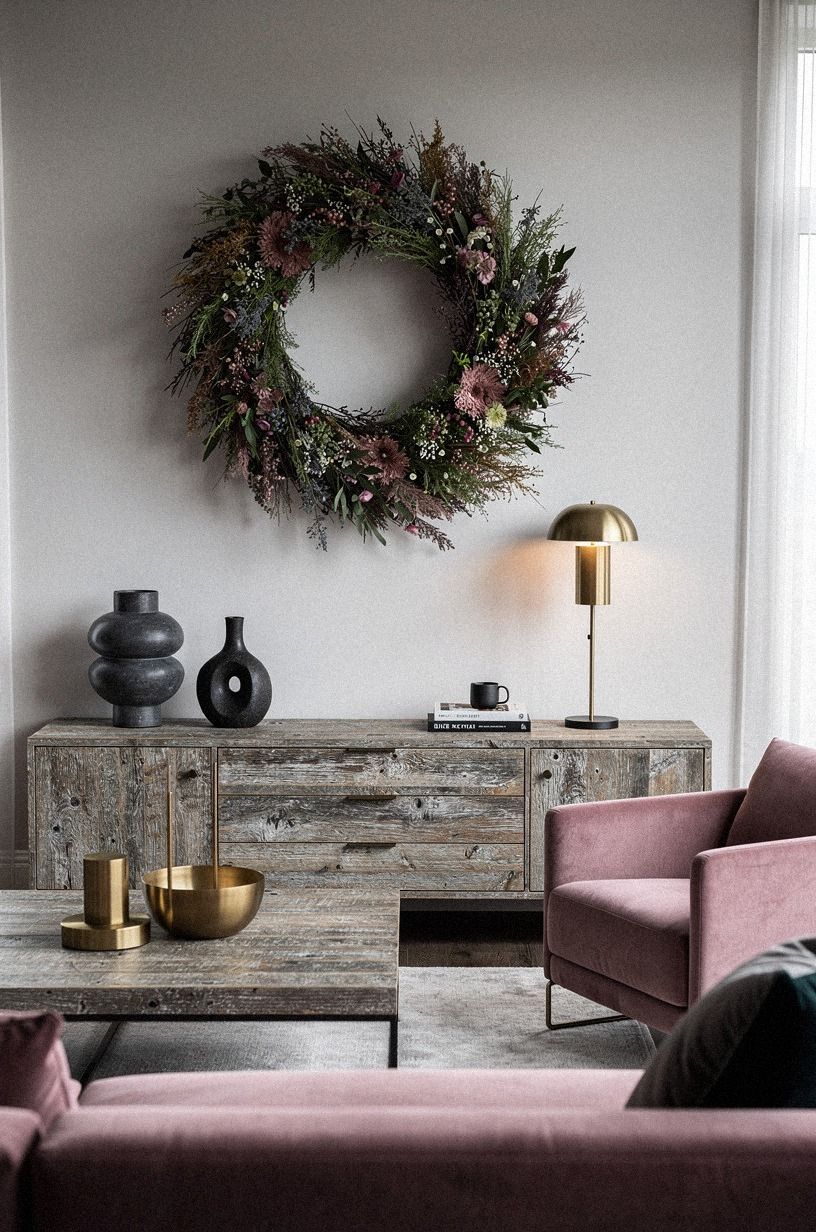 Anchor the Arrangement With One Large Wreath