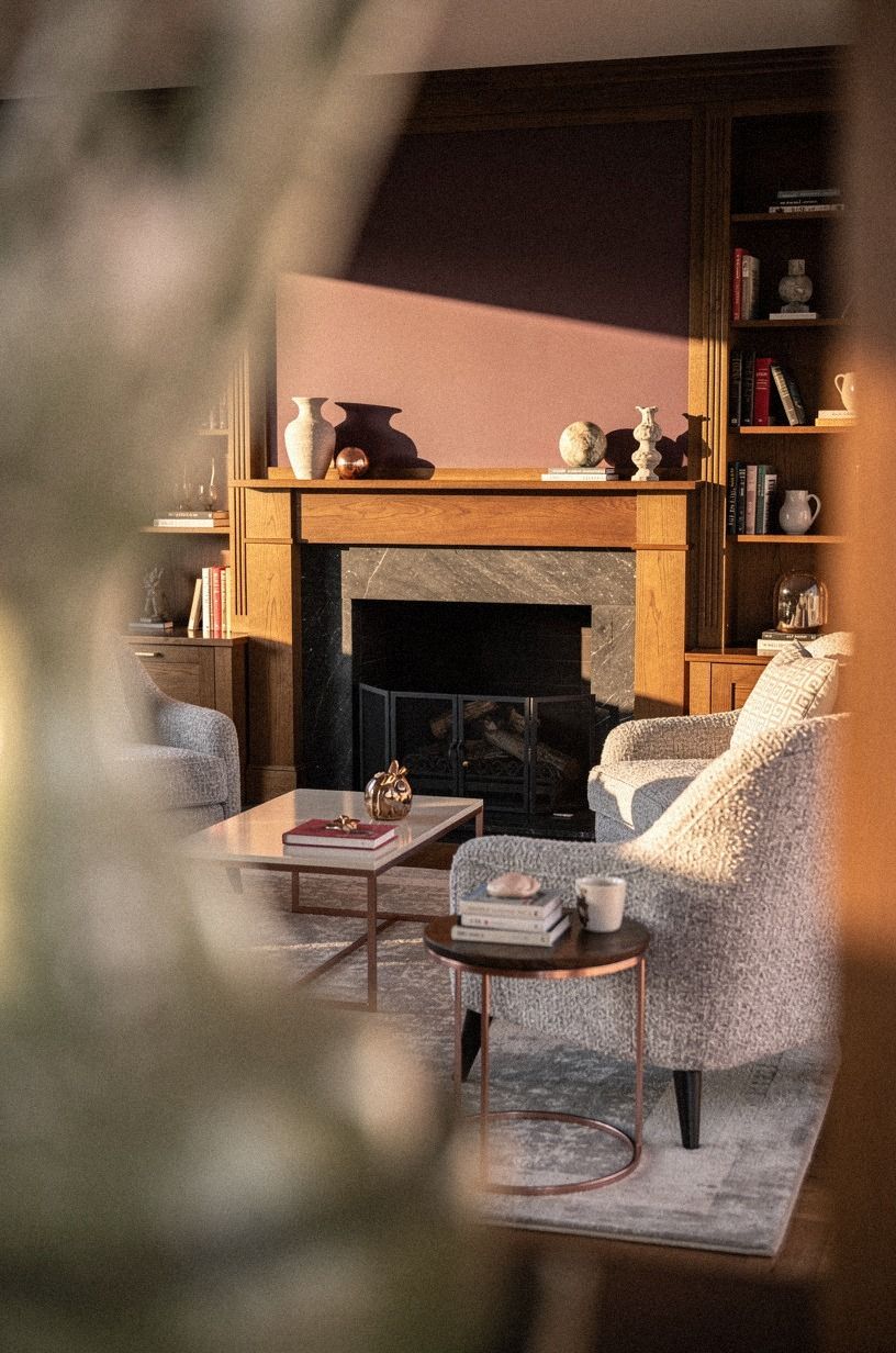 Frame the Fireplace With the Two-Wood Rule