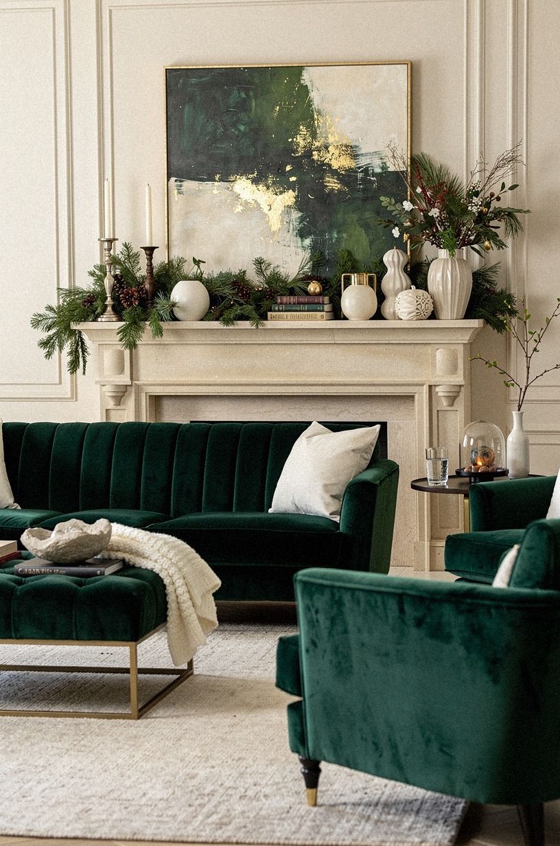 Paint a Deep Backdrop for Christmas Mantel Decor