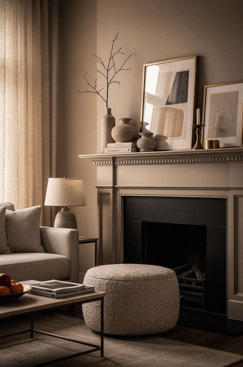 Style the Mantel for a Small Space