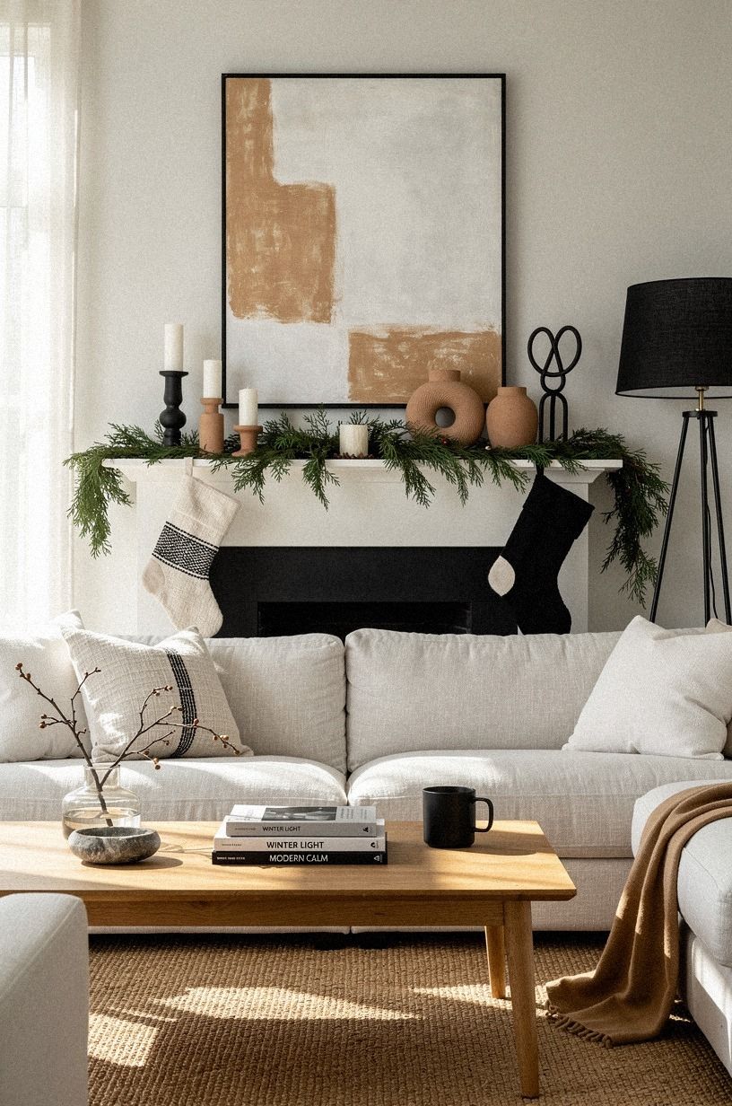 Which Three-Color Christmas Mantel Palette Feels Right?