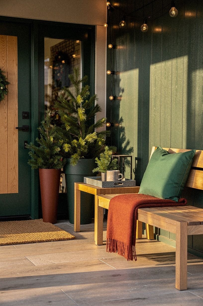 Choose a Front Porch Christmas Palette With One Metallic