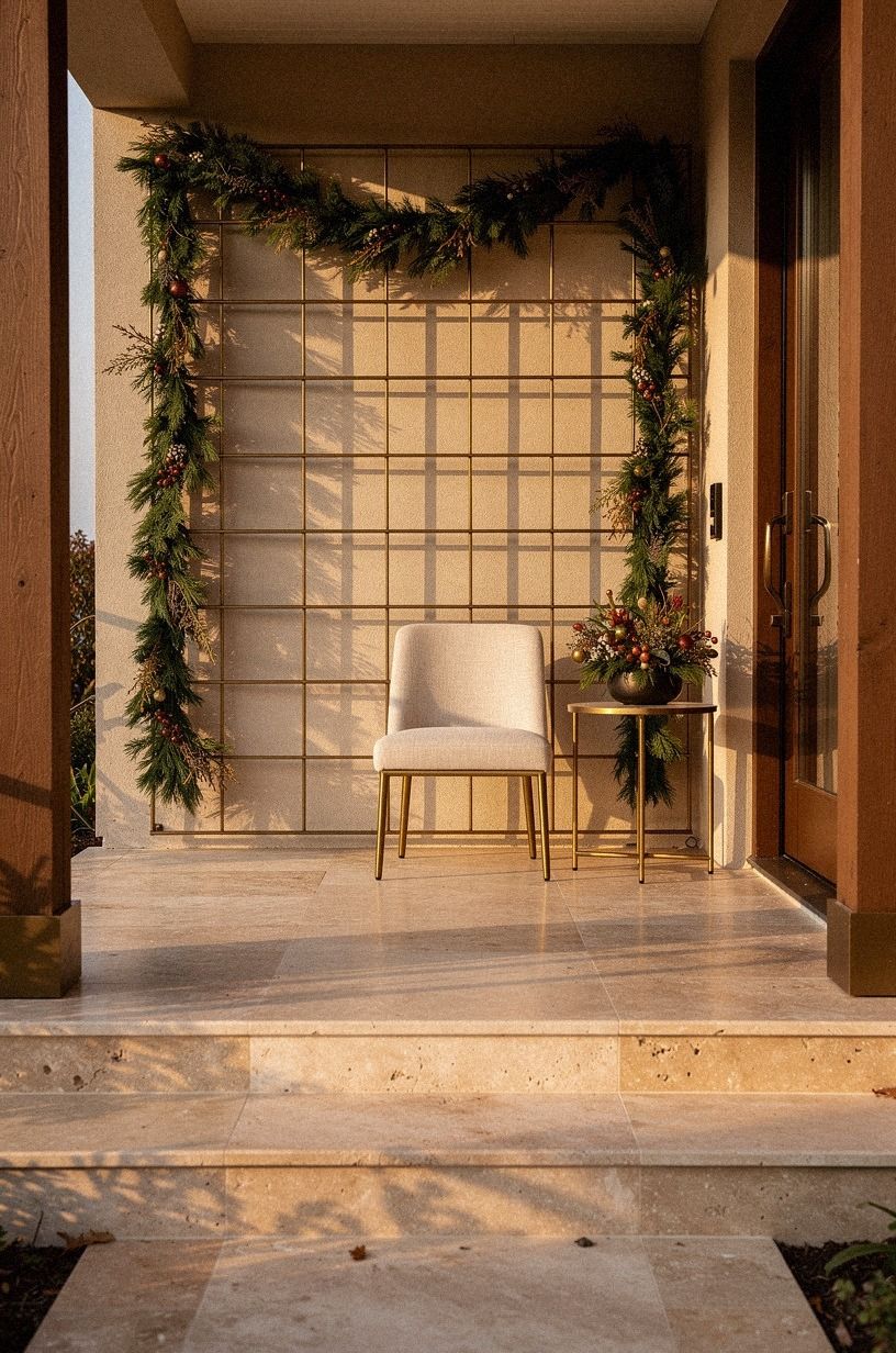 Hang a Garland Grid Instead of Covering Everything