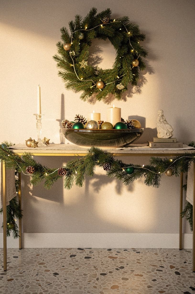 Anchor a Narrow Console With One Oversized Bowl