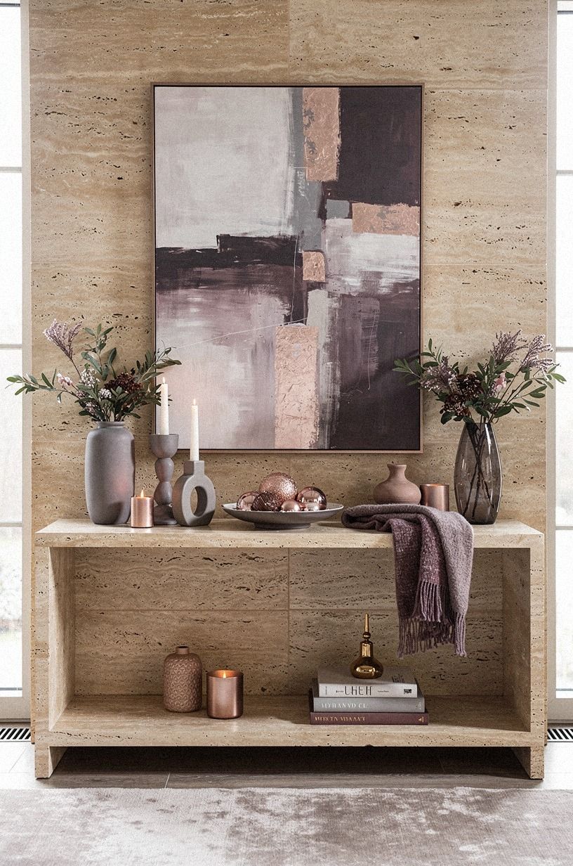 Which Art Belongs Above a Christmas Console