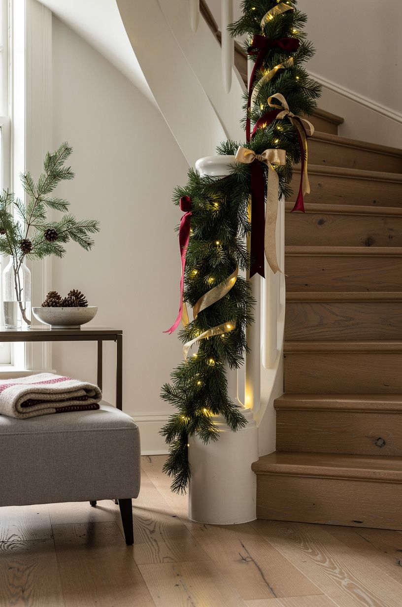 Which Garland for Stairs Works in a Small Entryway?