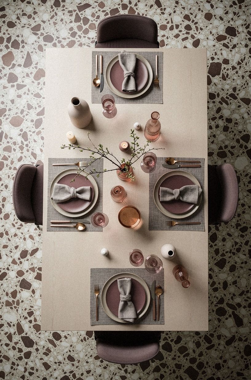 Set the table around 24 inches per guest