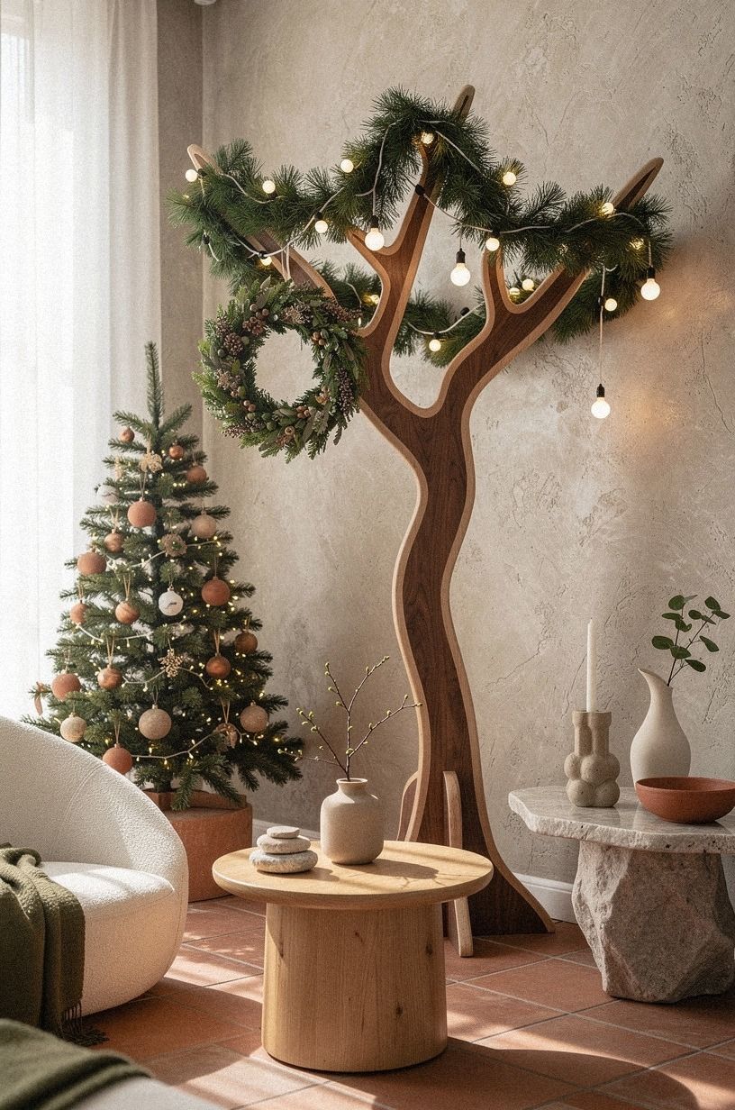 Build a natural tree with two woods