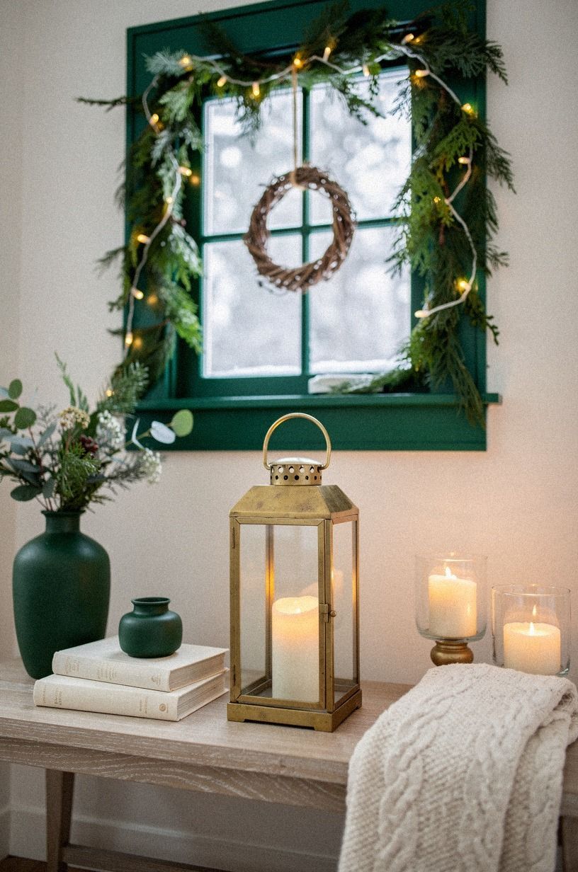 Anchor a Small Window With a Brass Lantern