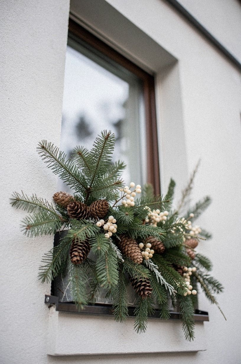Build a Miniature Evergreen Window Box