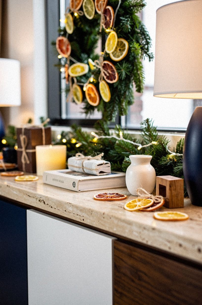 Swap Red Bows for Dried Citrus