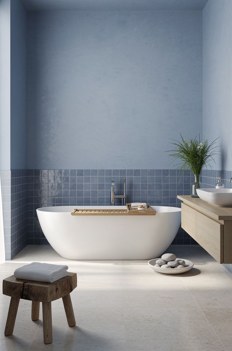 Frame the tub with coastal art