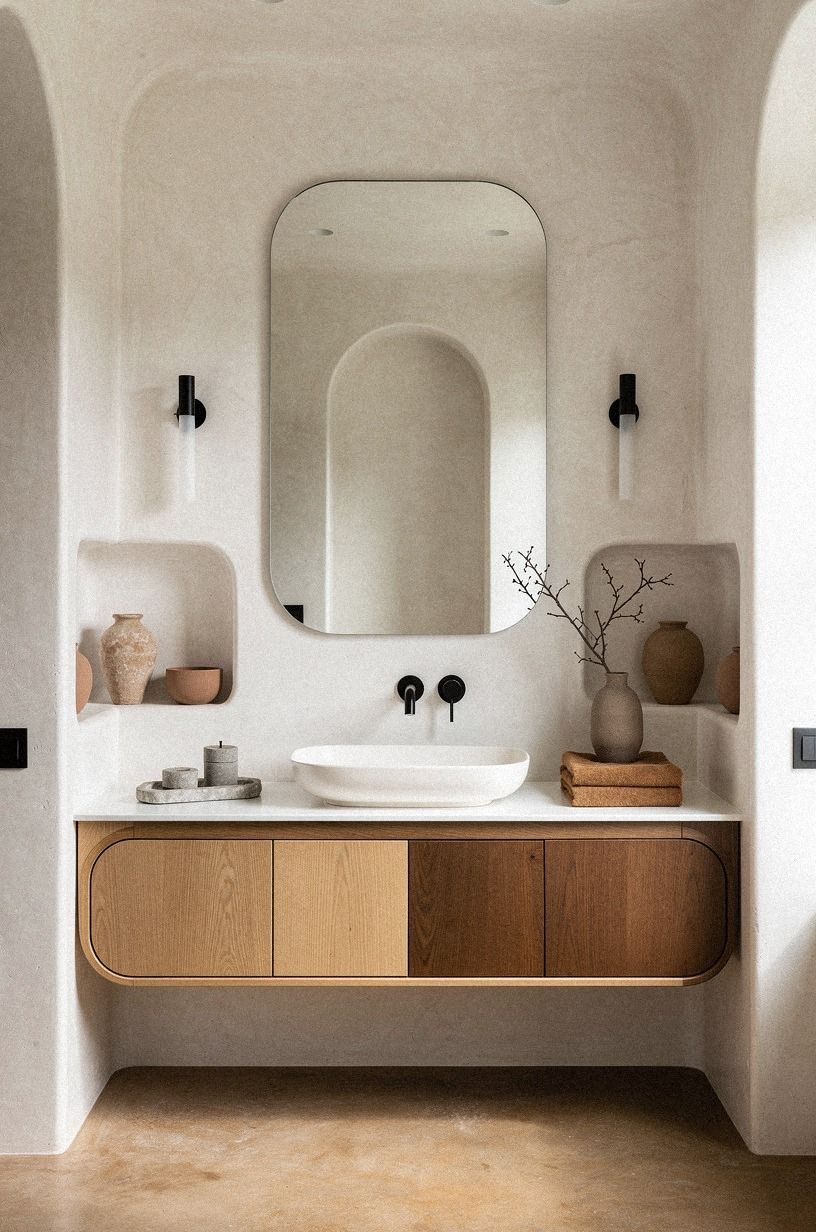 Build the Two-Wood Rule for a Bathroom With Personality