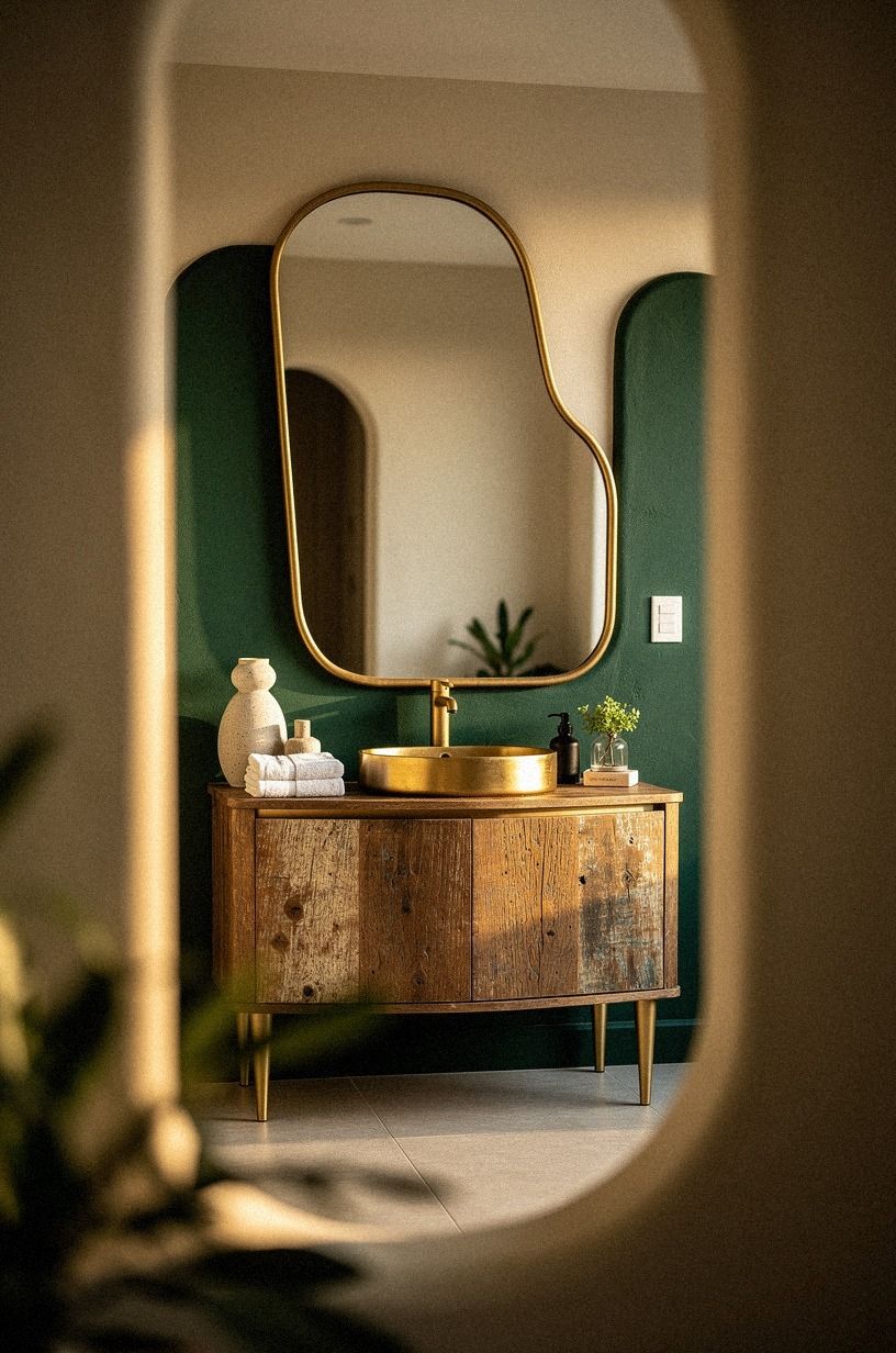 Use a Tapered Leg Vanity for a Breezy Retro Feel