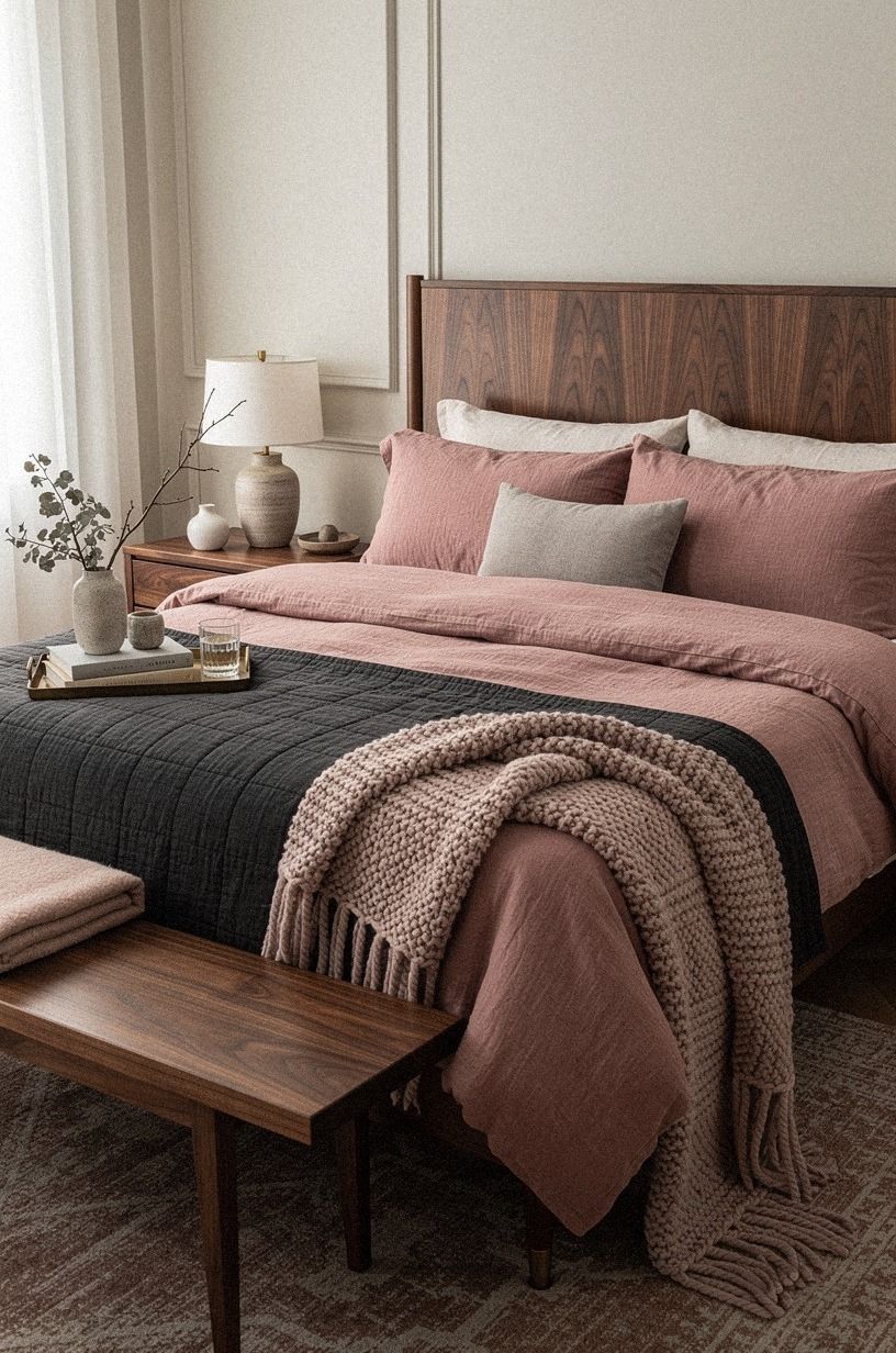 Layer a winter bed with the Three-Texture Rule