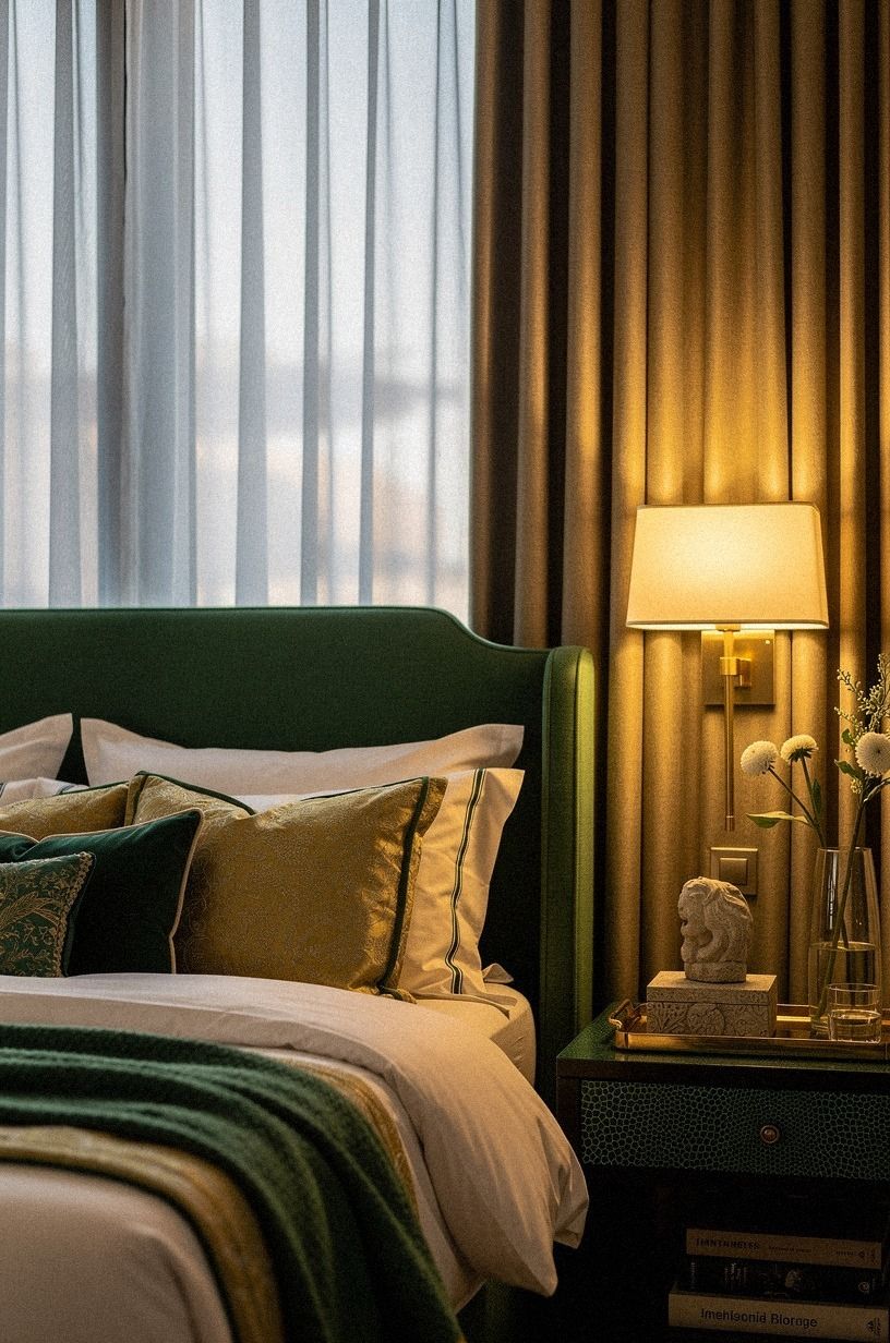Let curtains hold the evening light