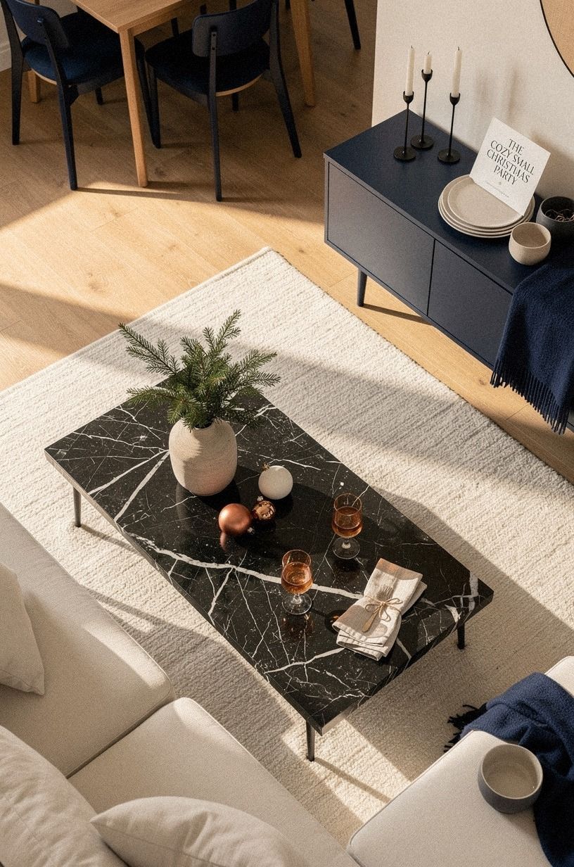 How will guests move through your cozy Christmas party?