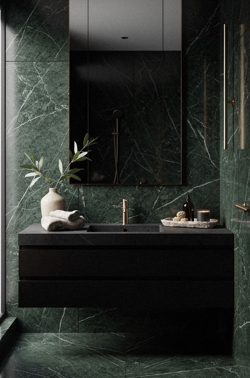Could Green Accent Bathroom Design Stay Rental-Safe?