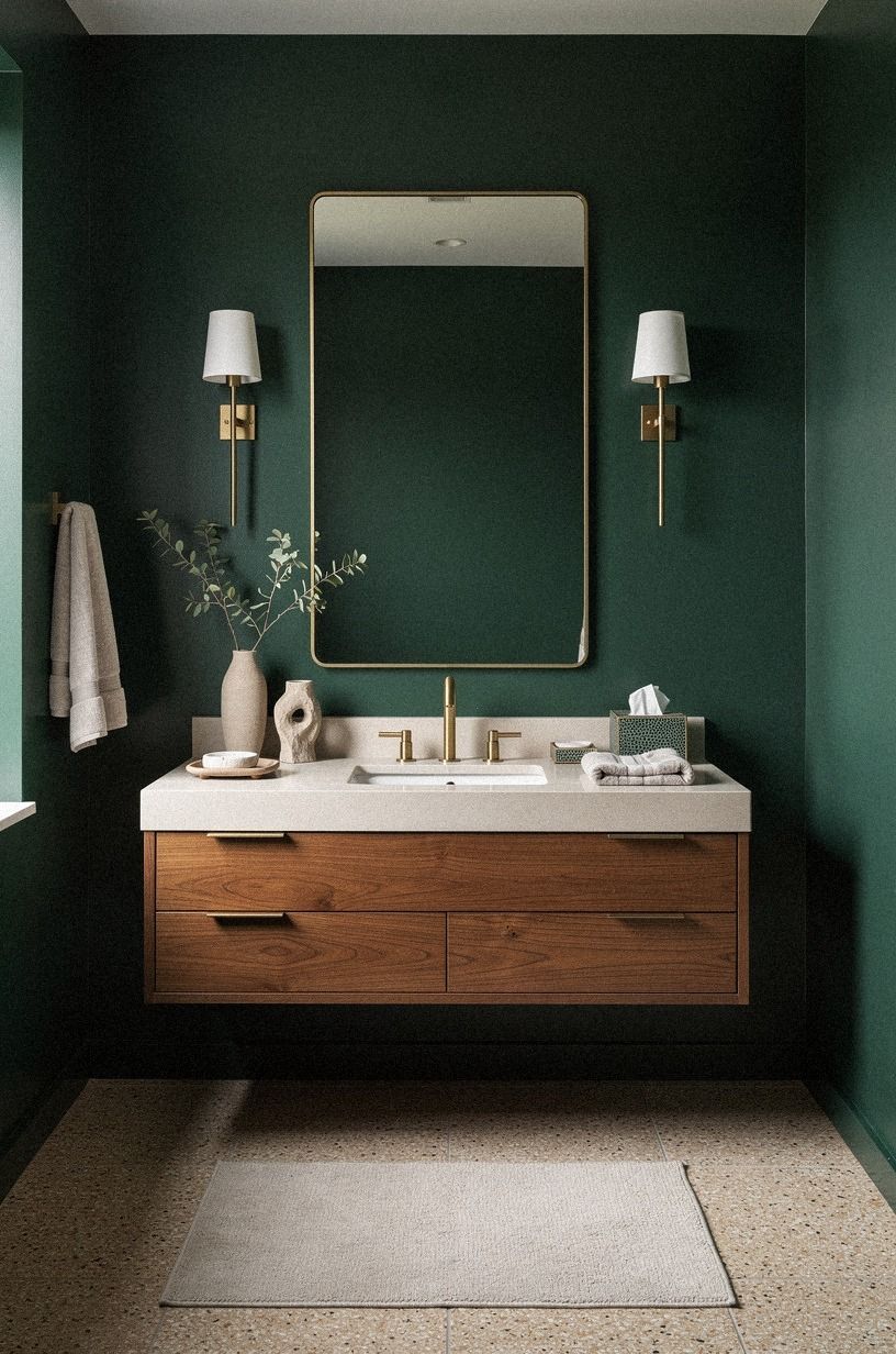 Paint the walls deep green first