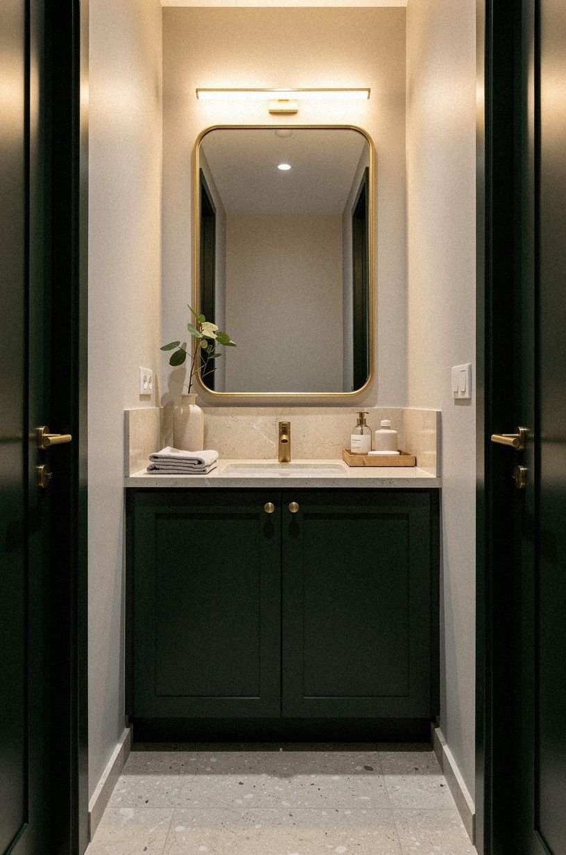 Why does dark green work in a small bath?