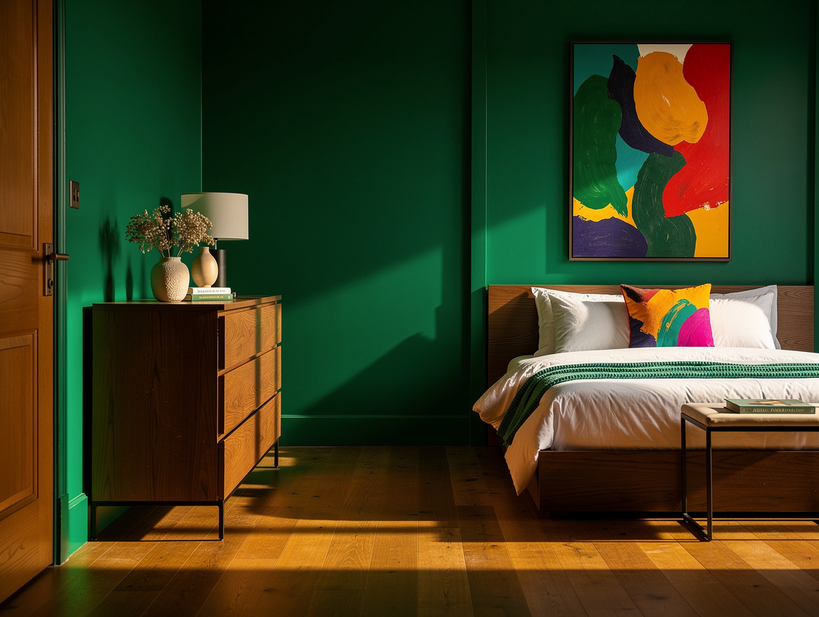 Realistic wide editorial bedroom scene showing an open entry route from the door