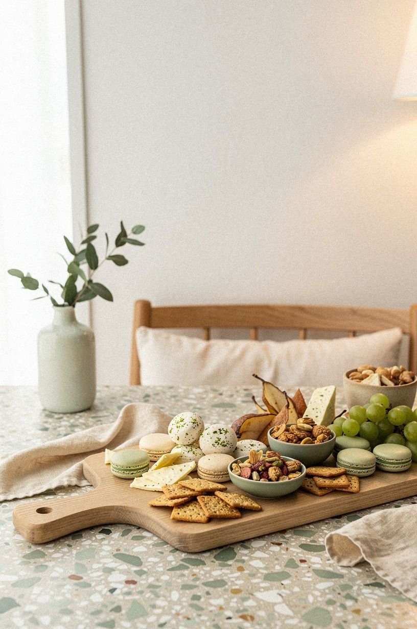 Finish the sweet charcuterie board with an open edge