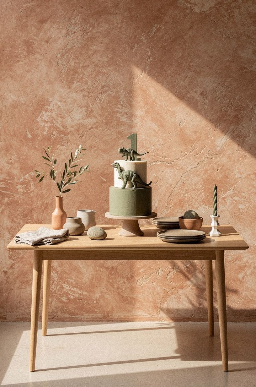 Pair the cake with a quiet dessert table