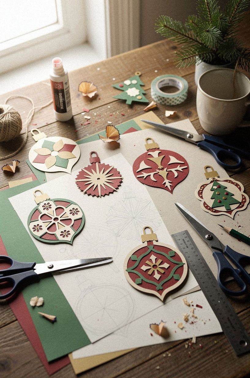 Cut paper shapes for the Paper Inlay Method