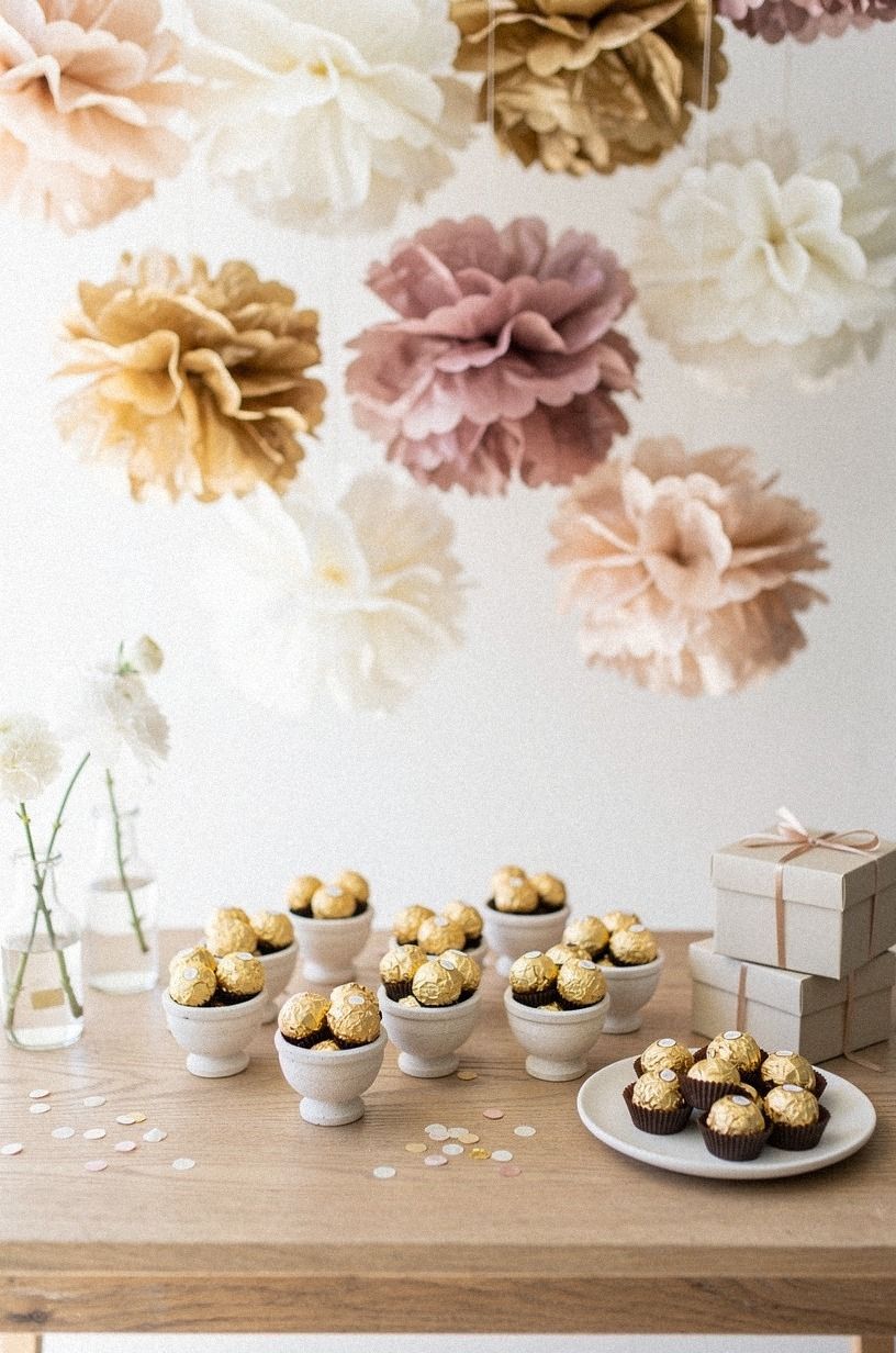 Hang a Tassel Backdrop Behind the Favors