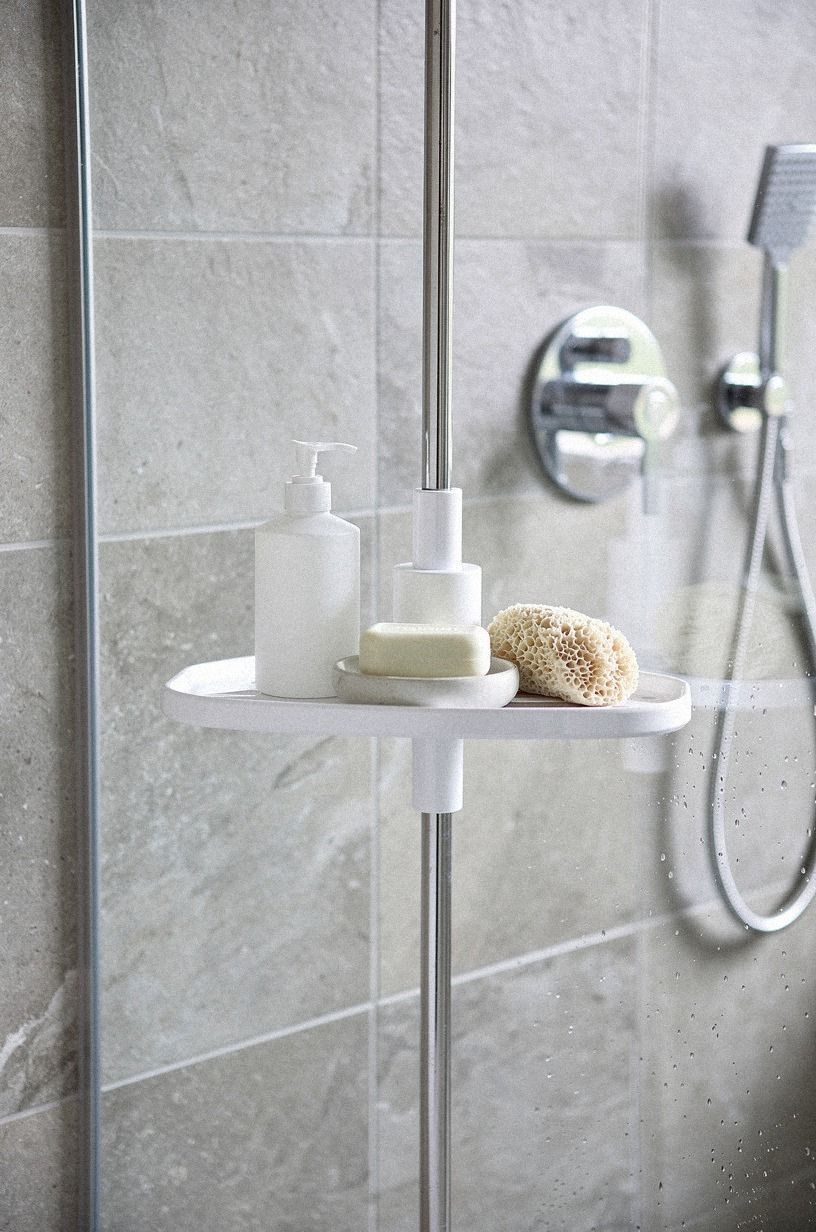 Can a tension rod carry your bath shelf ideas?