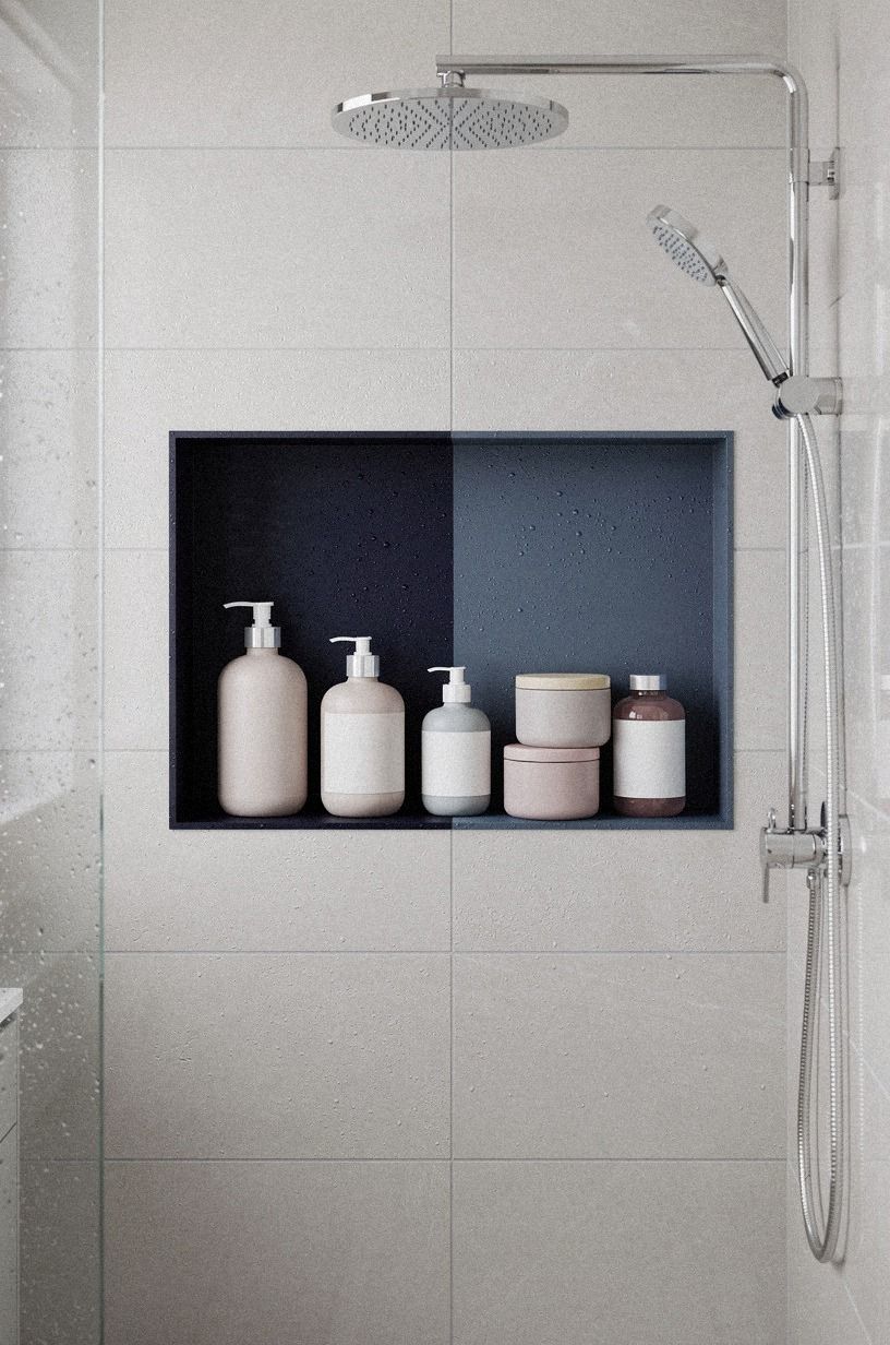 Paint the Niche Wall with a two-color contrast
