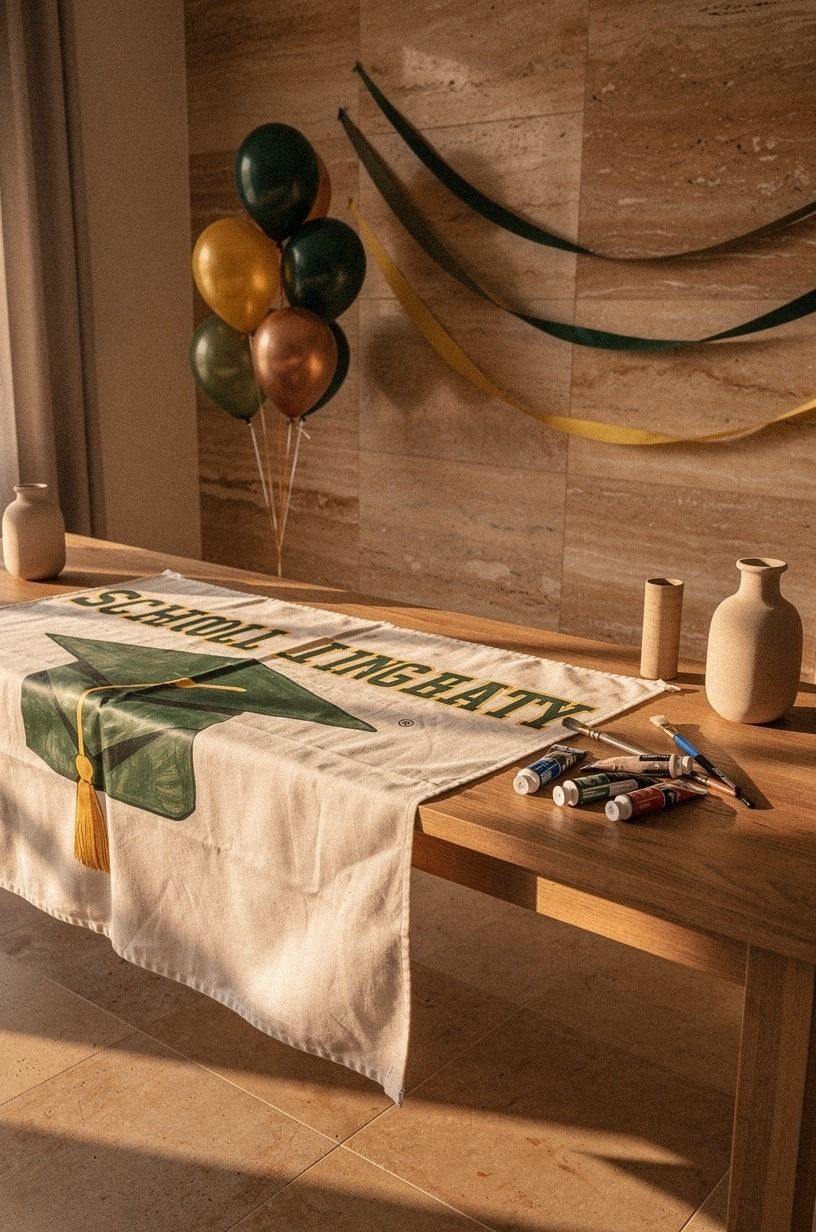 Paint a School-Color Banner by Hand