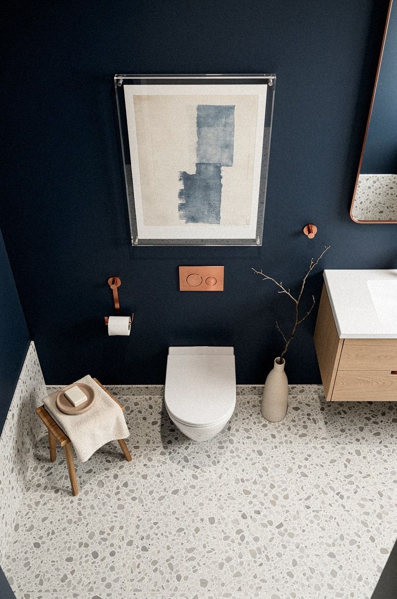 Hang Art Above the Toilet with a Clear Frame Rule