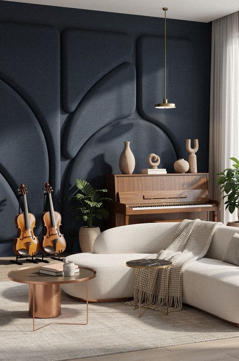 Mix Acoustic Panels with Decorative Texture