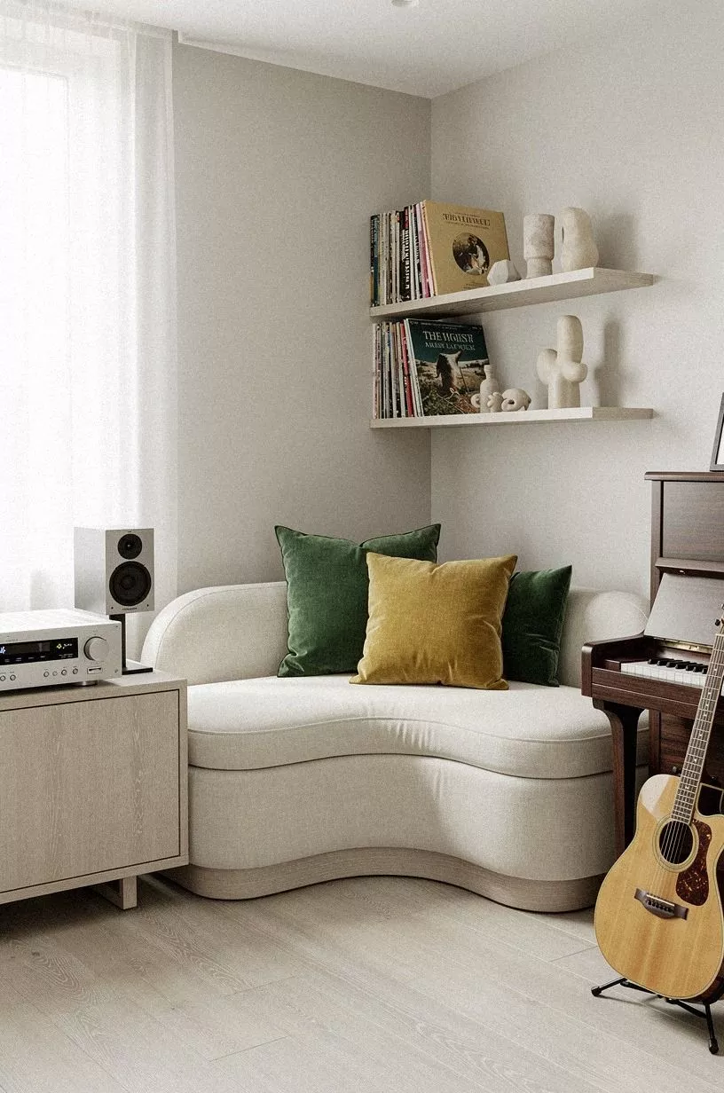 Turn a corner into the Three-Height Listening Nook